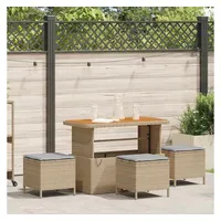 vidaXL Garten Essgruppe 4-tlg. Beige
