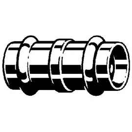 Viega Sanpress Muffe 15 mm, Rotguss oder Siliziumbronze, SC-Contur