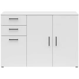 milino Kommode Multi-Stauraum 120 x 83 x 40 cm Weiß