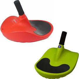 IPV Alpengaudi | Zipfelbob Set | Rot + Grün | mit Handgriff | bis 100 kg | ideal als Rodel, Bob & Schlitten