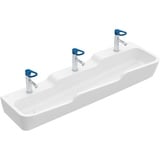 Villeroy & Boch O.novo Kids Reihenwaschtisch 130 x 43 cm, für 3x 1-Loch Armaturen, ohne Überlauf, weiß Alpin