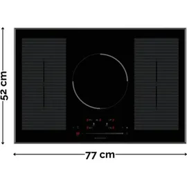 Bosch Herdset autark Einbau-Backofen mit 77 cm Flex Induktionskochfeld
