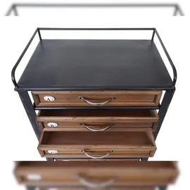 Mendler Apotheker-Schrank HWC-A43, Tanne Holz massiv Vintage Shabby-Look 129x55x38cm