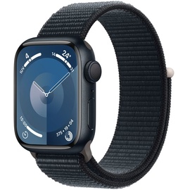 Apple Watch Series 9 GPS 41 mm Aluminiumgehäuse mitternacht, Sport Loop sturmblau One Size