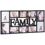 Relaxdays Collage Bilderrahmen Familie schwarz 10x15 cm 10 St.