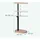 Relaxdays Beistelltisch höhenverstellbar, HxBxT 45-82x40x22 cm, Bambus, Metall, Ablagetisch, Wohnzimmer, Natur/schwarz