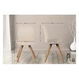 CLP 4er Set Stuhl Luna Kunststoff Stoff Samt I Kunstleder