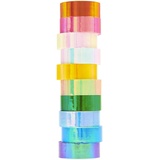 Rico Design Tape Set Mirror Rainbow, 10 Stk., 1,5 cm x 5 m