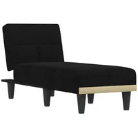 VidaXL Chaiselongue Schwarz Stoff
