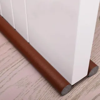 Zugluftstopper 95 cm,doppelseitiger Dichtungsstreifen für unter Tür Fenster Geräuschblocker, waschbar für Innentüren und Fenster,um Zugluft zu stoppen(1, braun)