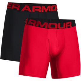 Under Armour UA Tech 6" Boxer red/black M 2er Pack