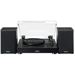 Lenco LS101BK Plattenspieler mit Lautsprechern & Bluetooth