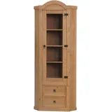 VCM Eckschrank 57 x 51 x 200 cm Braun