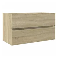 VidaXL Waschbeckenunterschrank Sonoma-Eiche 80x38,5x45cm Holzwerkstoff