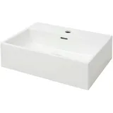 vidaXL Waschbecken mit Hahnloch Keramik Weiß 51,5x38,5x15 cm