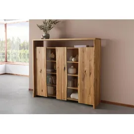 MASSIVMOEBEL24.DE Highboard 160 x 147 x 45 cm Beige
