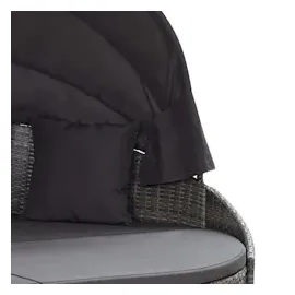 vidaXL Polyrattan Outdoor Sonneninsel mit Dach grau