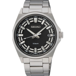 Seiko Conceptual Series Herren mit LumiBrite" SUR505P1 Sonderangebot" - schwarz,silber - 40mm