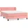 vidaXL Boxspringbett mit Matratze Rosa 140x200 cm Samt