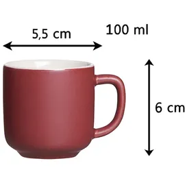 Ritzenhoff & Breker Jasper Espressotasse 0,1 l Rot 4 St.