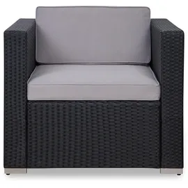 Svita Rattan Sessel Ergänzung Zubehör Polyrattan Couch California Lugano Schwarz