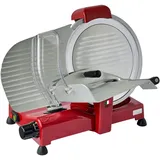 BIKITCHEN AS 3000 rot Metall-Aufschnittmaschine, 180 W, Messer Ø 30cm , Schärfer, Made in Italy, alu-rot
