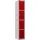 Phoenix Spind Locker grau, rot PL1430GRK, 4 Schließfächer 30,0 x 50,0 x 183,0 cm