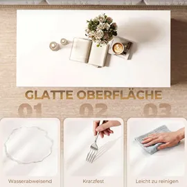 Homcom Couchtisch Weiß Spanplatte 50 x 58 x 100 cm