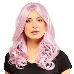 Lockenperücke "Elli", violett, hitzebeständig