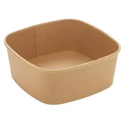 MONOUSO - Verpackung Quadratische aus Kraftkarton 1000ml 17x17x6,5cm (300 Stück)