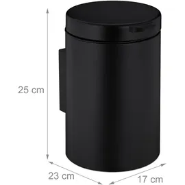 Relaxdays Kosmetikeimer 3 l Schwarz