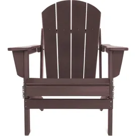 ASPERO Gartenstuhl Adirondack 75 x 75 x 83 cm grau/rot