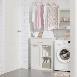 SoBuy Badezimmerschrank 66 x 37 x 95 cm Weiß MDF