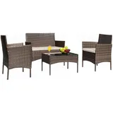 Hti-Living Maceira Set 4-tlg. Braun