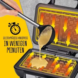 GOURMETmaxx Waffeleisen Waffeln | Silber