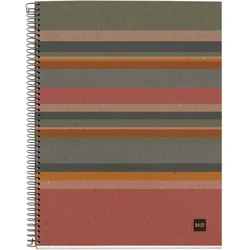 MIQUELRIUS Notizbuch Eco Design 4 A4 liniert Spiralbildung Linien grün braun orange rot blau rosa