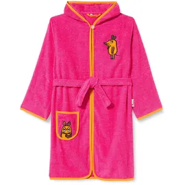 Playshoes Unisex Kinder Frottee-bademantel Morgenmantel, Pink Die Maus, 134-140 EU