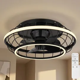 GLOBO Deckenventilator 50 cm Schwarz