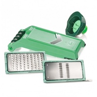 Genius Gemüseschneider Nicer Dicer Chef S, Kombi-Set (5 Teile) mit Reibe grob Reibe grün