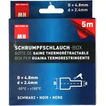 Max Hauri Schrumpfschlauch Schwarz 2.4 mm 4.8 mm 5 m