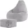 I.C.O.N. Icon Dalton Sitzsack Kinder mit Hocker, Grau, Flauschiger Cord Stoff, Sitzsack Cord mit Füllung, Bequemer Kinder Gaming Sessel, Kuschelsessel, Lese Sessel, Schlafzimmer, Kinderzimmer, Spielzimmer