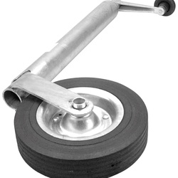 Cartrend Stützrad Vollgummi Reifen Anhänger 48 mm verzinkt