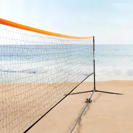 Aktive 54175 - Volleyball- und Badmintonnetz mit verstellbarer Höhe, Maße 505x101x157/91, inkl. Tragetasche, Volleyballnetz, Volleyball- und Badmintonnetz