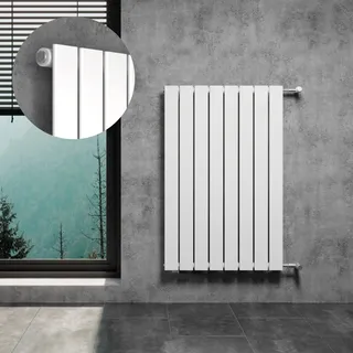 WITEN&NOCK Designheizkörper Austauschheizkörper mit seitlichen Anschlüssen Nabenabstand 900 mm einlagig - Witen&nock