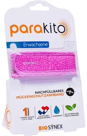 Parakito Mückenschutzarmband Erwachsene Violett 1 Stück