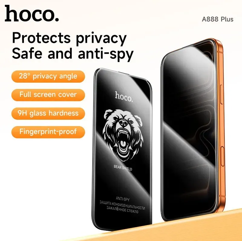 HOCO iPhone 17 AirXiongdun Serie Vollbild-Privatsphäre Panzerglas (A888 Plus)