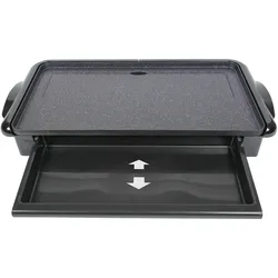 SOGO Elektrischer Tischgrill mit Stone-Finish-Beschichtung - 46x26CM - 2000W