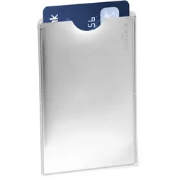 Durable Kreditkartenhülle RFID Secure 54x86mm metallic silber