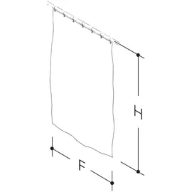 Hewi Duschvorhang 400 x 200 cm weiß