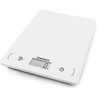 Soehnle Page Compact 200, digitale Küchenwaage, weiß, Gewicht bis zu 5 kg (1-g-genau), Haushaltswaage mit patentierter Sensor-Touch-Funktion, Waage aus Kunststoff inkl. Batterien